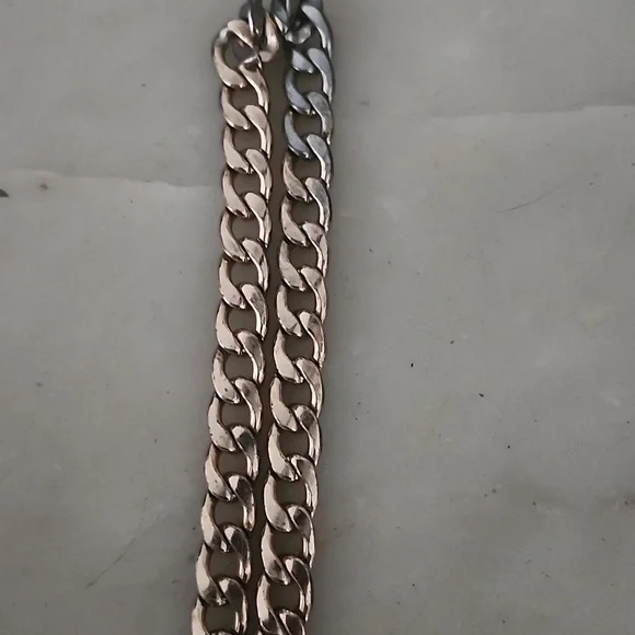 Heart Lock and Key Gold Tone Chain Pendant Necklace - Picture 8 of 16